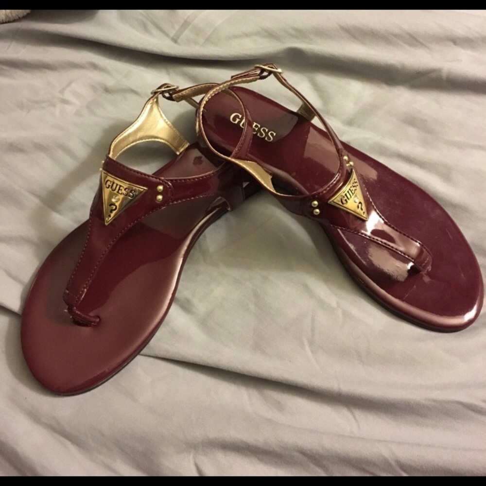 New Guess  Burgundy Sandals